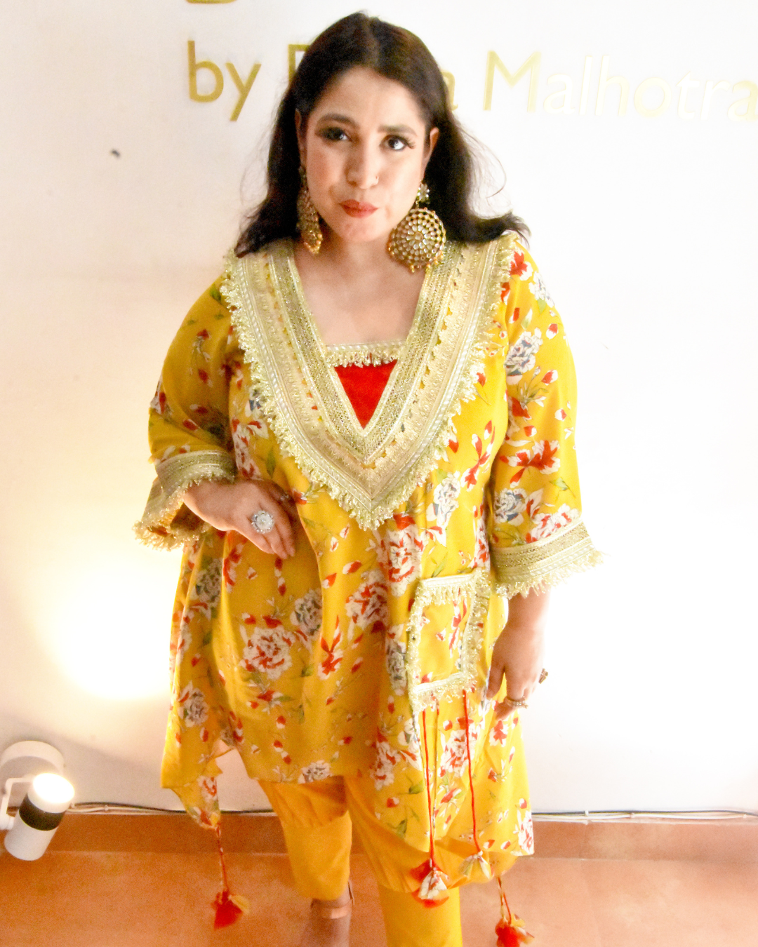 Mustard & Red Tunic Set with Gotta Work