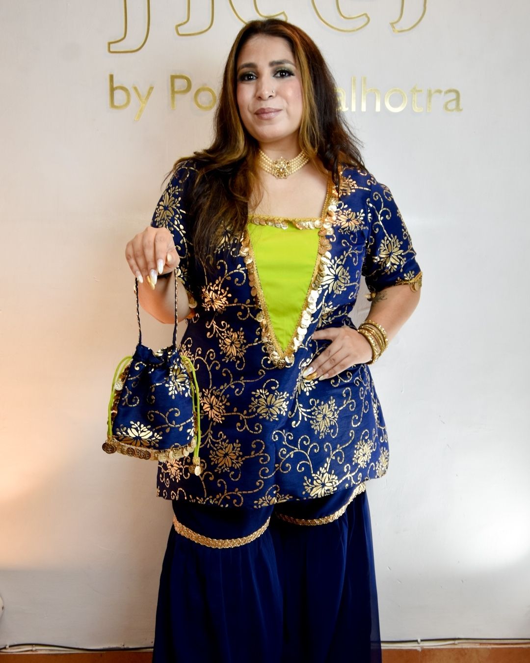Royal Blue Raw Silk Sharara Set – Party Wear Indian Ethnic Suit